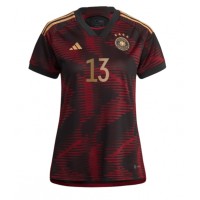 Tyskland Thomas Muller #13 Bortatröja Kvinnor VM 2022 Korta ärmar